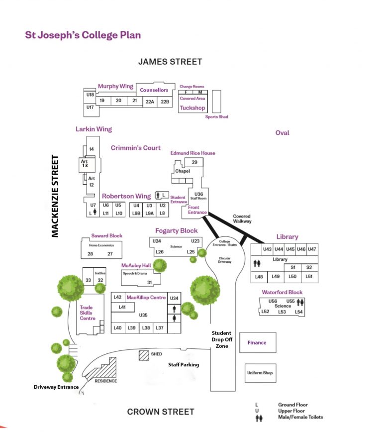 Campus Map St Joseph #39 s College